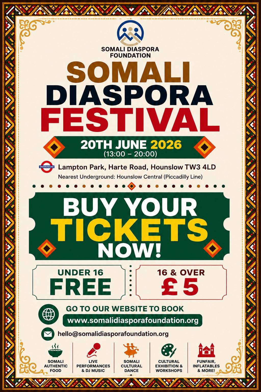 Somali Diaspora Festival – 20th June 2026